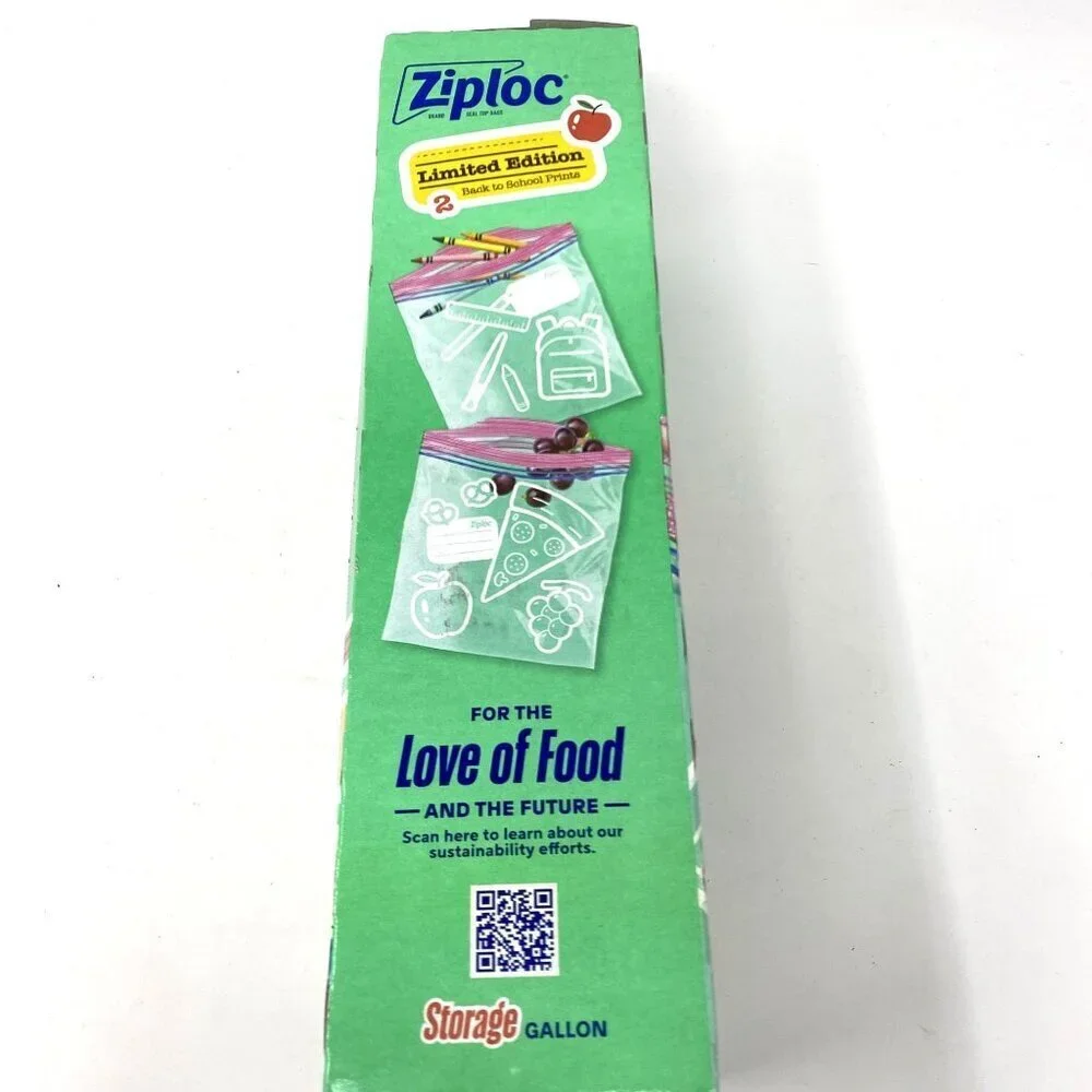 Limited Edition Ziploc 38 Count Seal Top Gallon Bags Back To School Rare